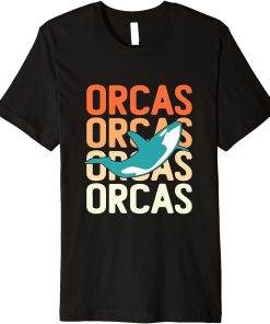 Retro Vintage Whale Orca Squad Orca Squad Whale Sea Animal Premium T-Shirt