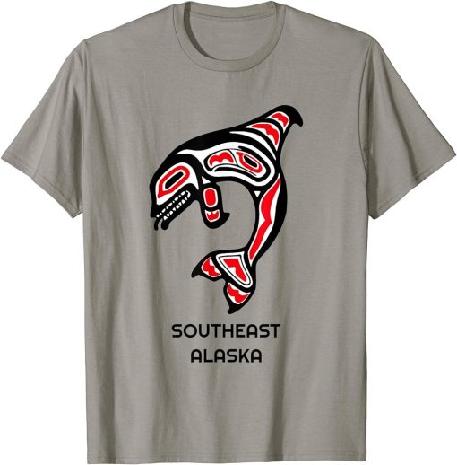 Southeast Alaska Native American Indian Orca Killer Whales T-Shirt