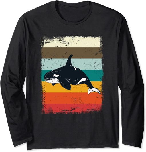 Retro Orca Long Sleeve T-Shirt